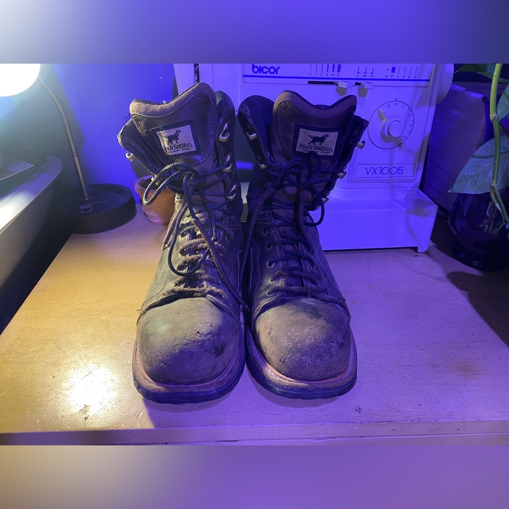 Irish Setter Red Wing Men’s Steel Toe Work Boots Size 9